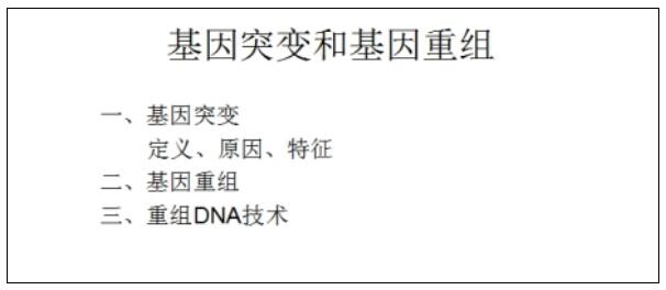 高中生物《基因突變和基因重組》說(shuō)課稿